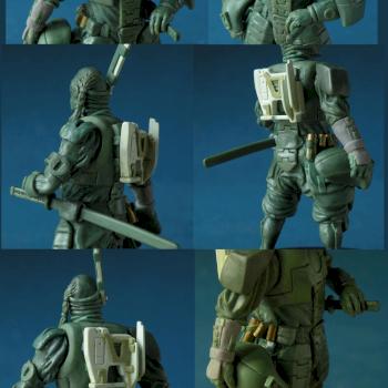 Alien commander (detail, with sword) 56mm by Papah