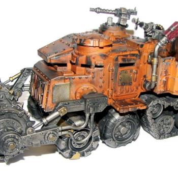 Ork Battlewagon with Deff Rolla by bobsacks