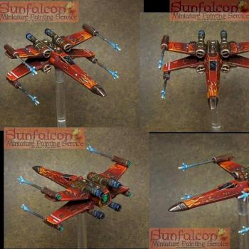 Freedom Phoenix Custom X-wing miniature by Sunfalcon