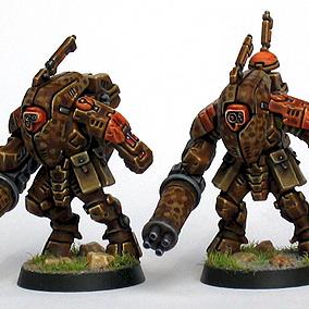 Tau XV25 stealth troopers by ManU26