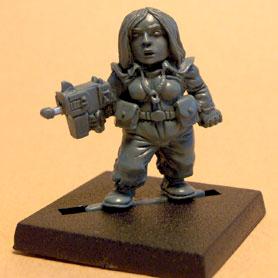 Scrunty --female space dwarf green by bolley