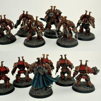 Chaos Space Marine Terminators + Lord by MiniKingdom