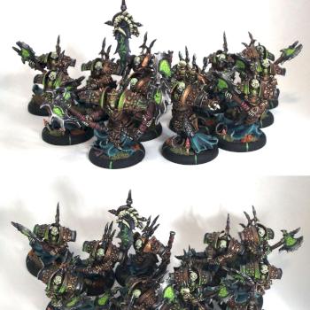 Bane Thrall Unit with Officer and Standard Bearer by Toadpainter