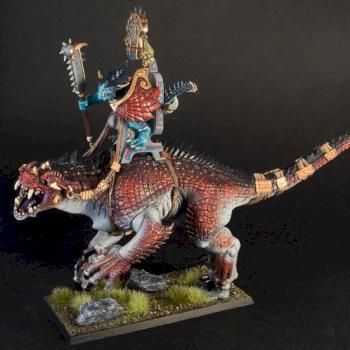 Lizardmen Saurus Scar Vet on Carnosaur by Jarrett