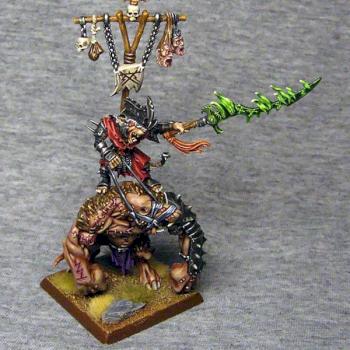 Skaven Warlord with Fellblade on Bonebreaker Rat Ogre by pesa