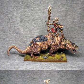 Skaven Warlord on Brood Horror by pesa