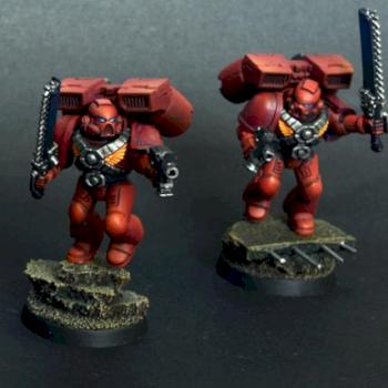 Blood Angels space marines squad by Cliff1995