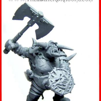 Fantasy Ork Schwarzorks Warboss big Black Orc Warhammer by The 2 Black Dragons