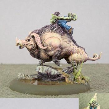 Warpig and Gremlin "rider" for Malifaux by Shades