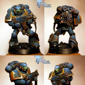 Space marine - Chapitre Ultramarine by iwok