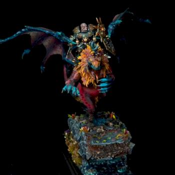 Warriors of Chaos Lord on Manticore by SCHIRAGA