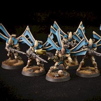 Eldar Swooping Hawks with sunrifle exarch by Sheps