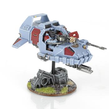 Land speeder with Heavy Flamer, and Assault Cannon by Comradequiche