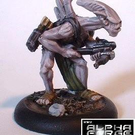 Yagamuna 'deep goblin' armed with crossbow. 28mm fantasy Produced by Alpha Forge Games by Lord Shoggoth