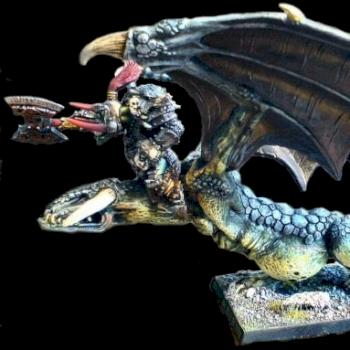 Orc Warboss on Wyvern by Wideen