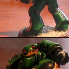 Salamanders Veteran sergeant with combimelta by Pyriel