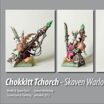 Chokkitt Tchorch - Skaven Warlock-Engineer with Doomrocket by antraker