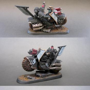 Dark Angels Ravenwing Bike by kabaddon