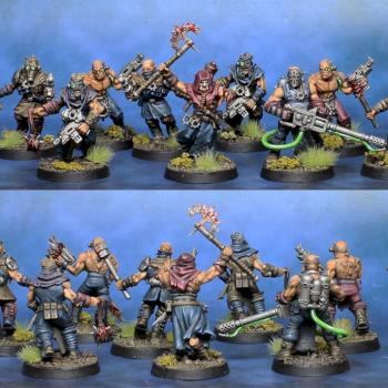 Chaos Cultists with close combat weapons by lono