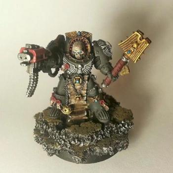 Poncho The Terminator Chaplain in 3D by Gunmetalgrey