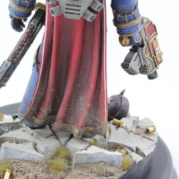 1/16th scale Ultramarine. Captain v.2 cape detail by PaintMyBits