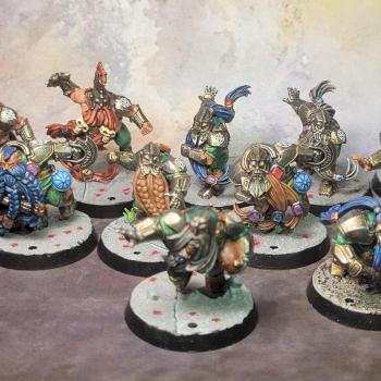 Blood Bowl Dwarf team by parvusmachina