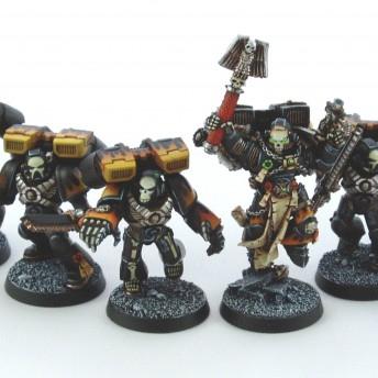 Legion of the Damned Chaplain with Assault squad by Bobinator