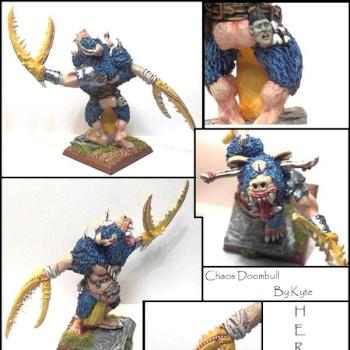 Painted Chaos Doombull of Tzeentch. by Kyte