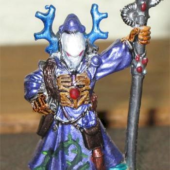 Eldar Warlock - Iron Painter entry (Freehand) by Hoblit