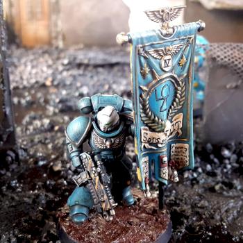 Primaris Space Marine Ancient Warhammer 40k by oscarsammuel