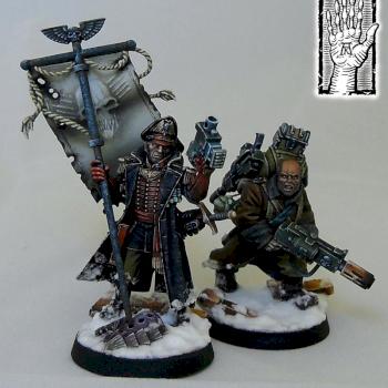 Commissar Ciaphas Cain and Jurgen by Manu Miniatures