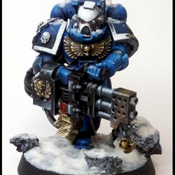 Ultramarines Tyrannic War Veteran (Heavy Flamer) by Replica