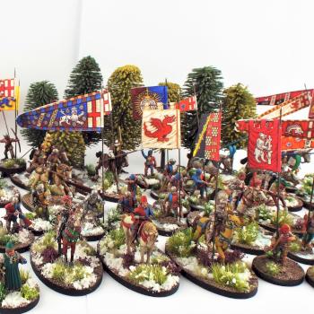 28mm Perry Miniatures - WOTR Lion Rampant Retinue by avalonindustries2040