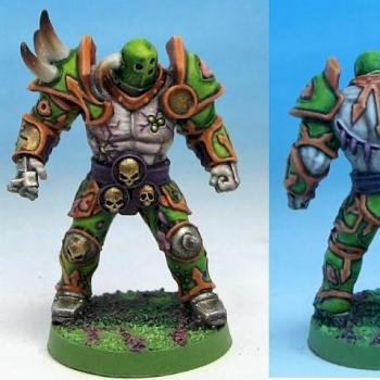 Blood Bowl Plague warrior by Madzi