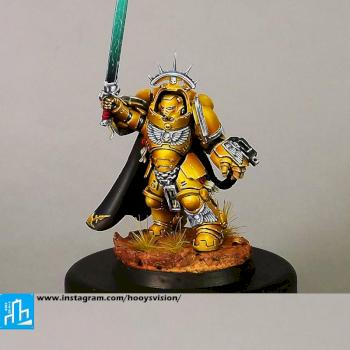 Imperial Fists Primaris Marine Captain in Gravis Armor by HooY