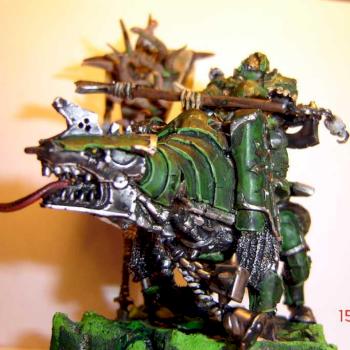 project: Commander of Nurgle with beast and infected banner by DomenicoS