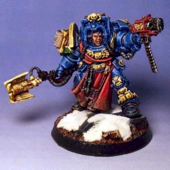 Templars Omega Terminator Librarian - snow base by BJCMiniStudio