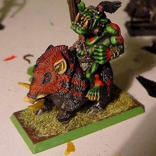 Savage Orc Boar Boyz Champion by chissock