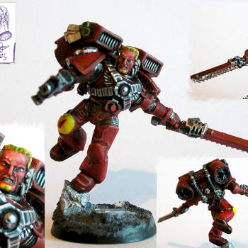 Vet Blaus, 1st Company Blood Angels Assault Marine by brother_Klont