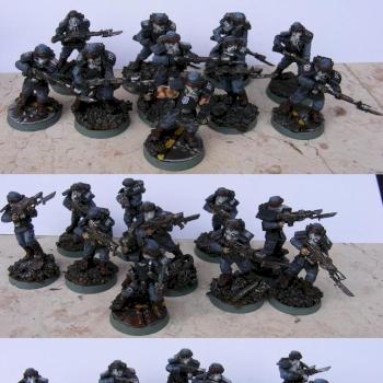 Imperial Guardsmen converted from FW renegade militia by Freddy Krueger H