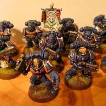 Ultramarine Tactical Squad by davidcutter