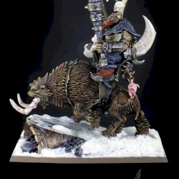 Ogre Kingdoms Mournfang Cavalry Standard Bearer by dargo000