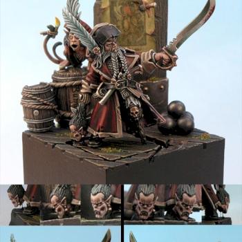 Sartosa Pirate Captain - Silver Warhammer Single GDUK'11 by Wiltrichs