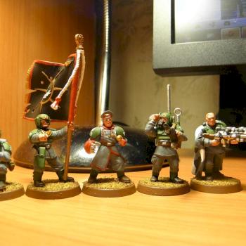 Cadian command squad by birchleaf