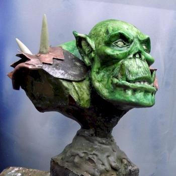 Ork Bust WIP by powerklaw