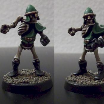 Blood Bowl Undead Skeleton, BloodBowl Untotes Skelett by Dino