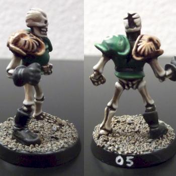 Blood Bowl Undead Skeleton, BloodBowl Untotes Skelett by Dino