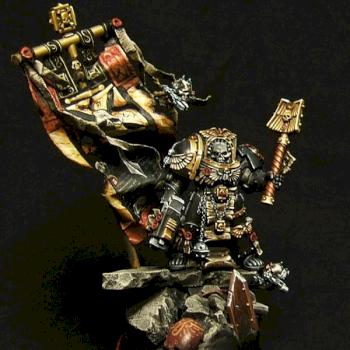 Gold 40k Single Templar Chaplain by tagron