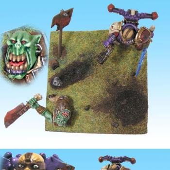 1/2 ork VS chaos marine (better pictures) by suisse