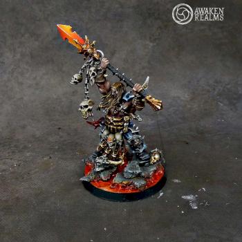 Age of Sigmar Chaos Khorne Exalted Deathbringer with Impaling spear by Awaken Realms